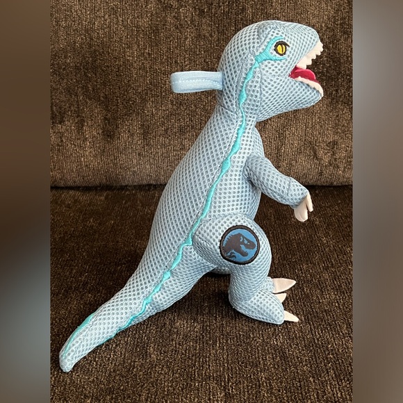 Jurassic World Blue T-Rex Dinosaur Mesh Plush Toy 10 in. - Picture 4 of 8